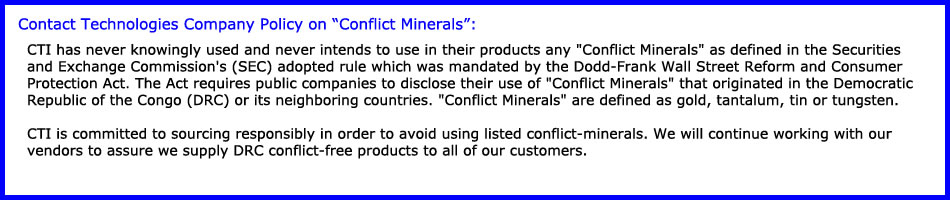 CTI Policy on "Conflict Minerals"